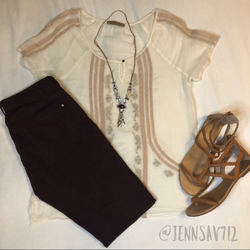 Nine West Vintage America Collection Sheer Blouse